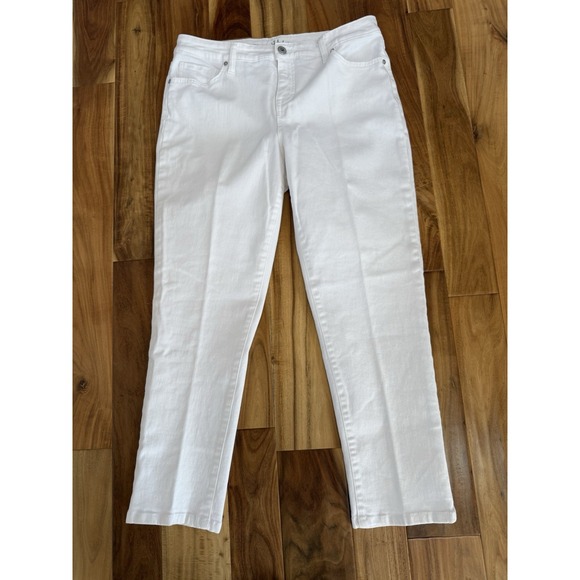 Style & Co. Women's‎ Curvy-Fit Girlfriend Jeans, Bright White, Size 12 - Picture 1 of 4
